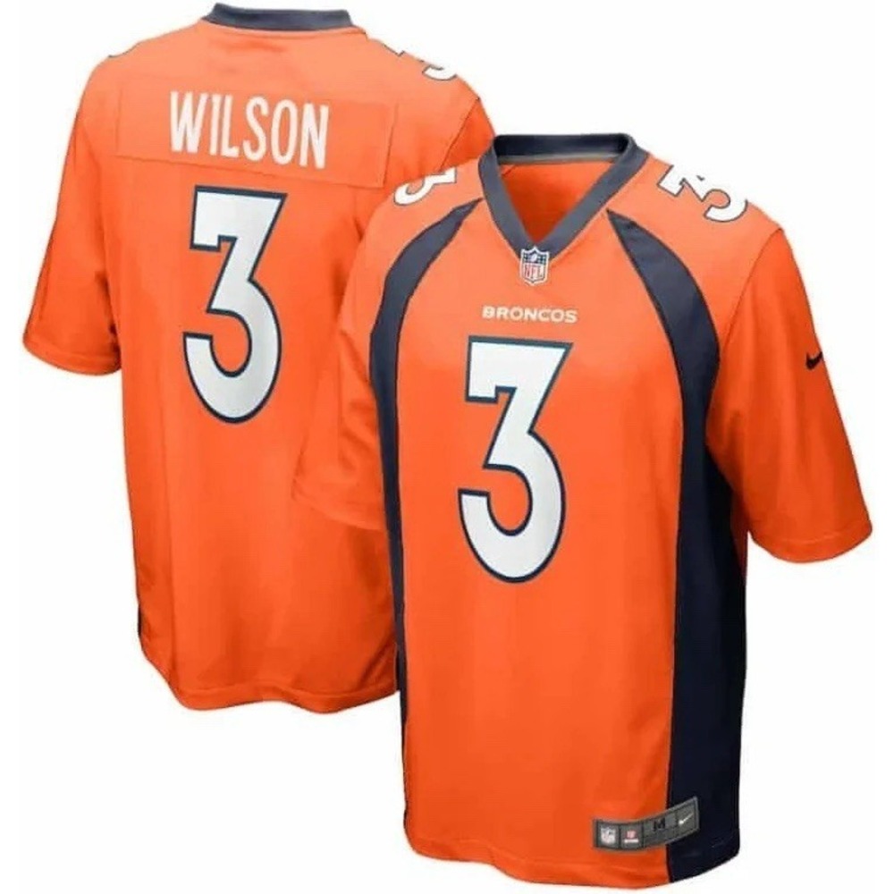 Nike Mens Denver Broncos Russell Wilson 3 Orange Limited Jersey XXL 67NM-DVGH